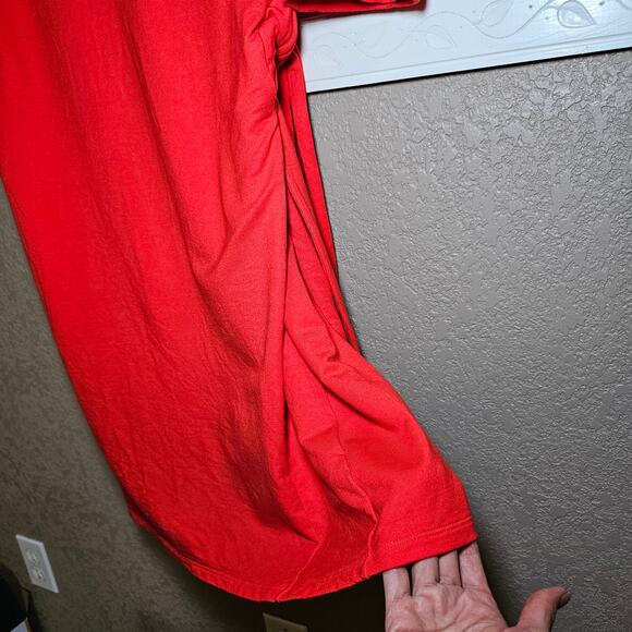 Tommy Bahama Womens Dress Tie Side Sleeved Preppy Summer Orange Large Midi Large - Picture 12 of 13